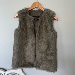 Brown Faux Fur Vest